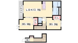 山陽網干駅 徒歩9分 2階の物件間取画像